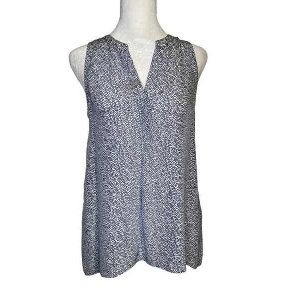 Joie light blue & white dot print silk tank top size XS - Picture 1 of 11